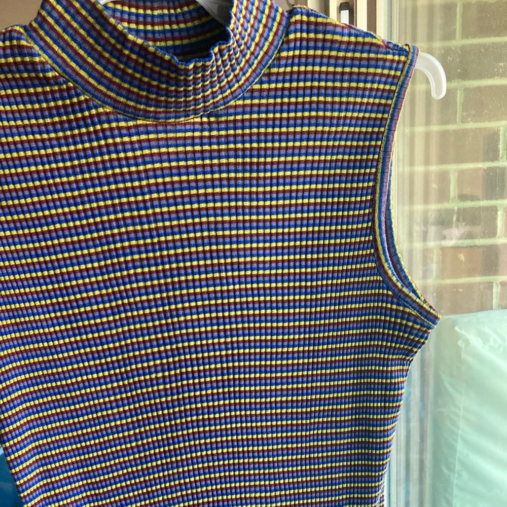 Multicolor Sleeveless Checkered Top